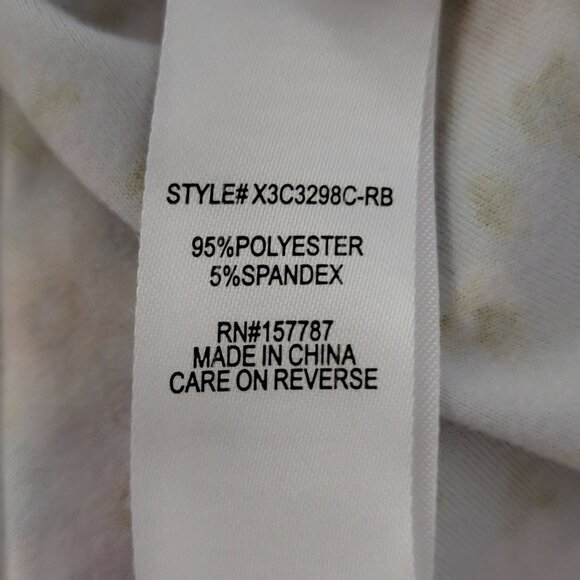 Full Circle Trends Womens Lounge Dress Sz 3X 3/4 Sleeves Green & Pink Floral - Picture 10 of 13